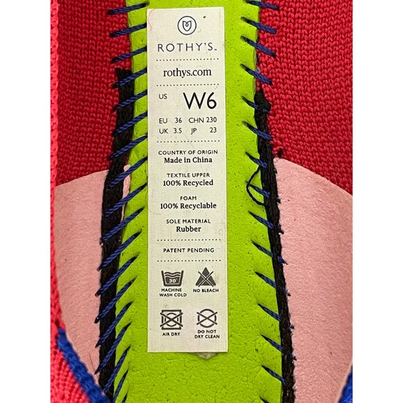 Rothy's The Flat Scooter Red Round Toe Ballet Flats Size 6 - Picture 5 of 6